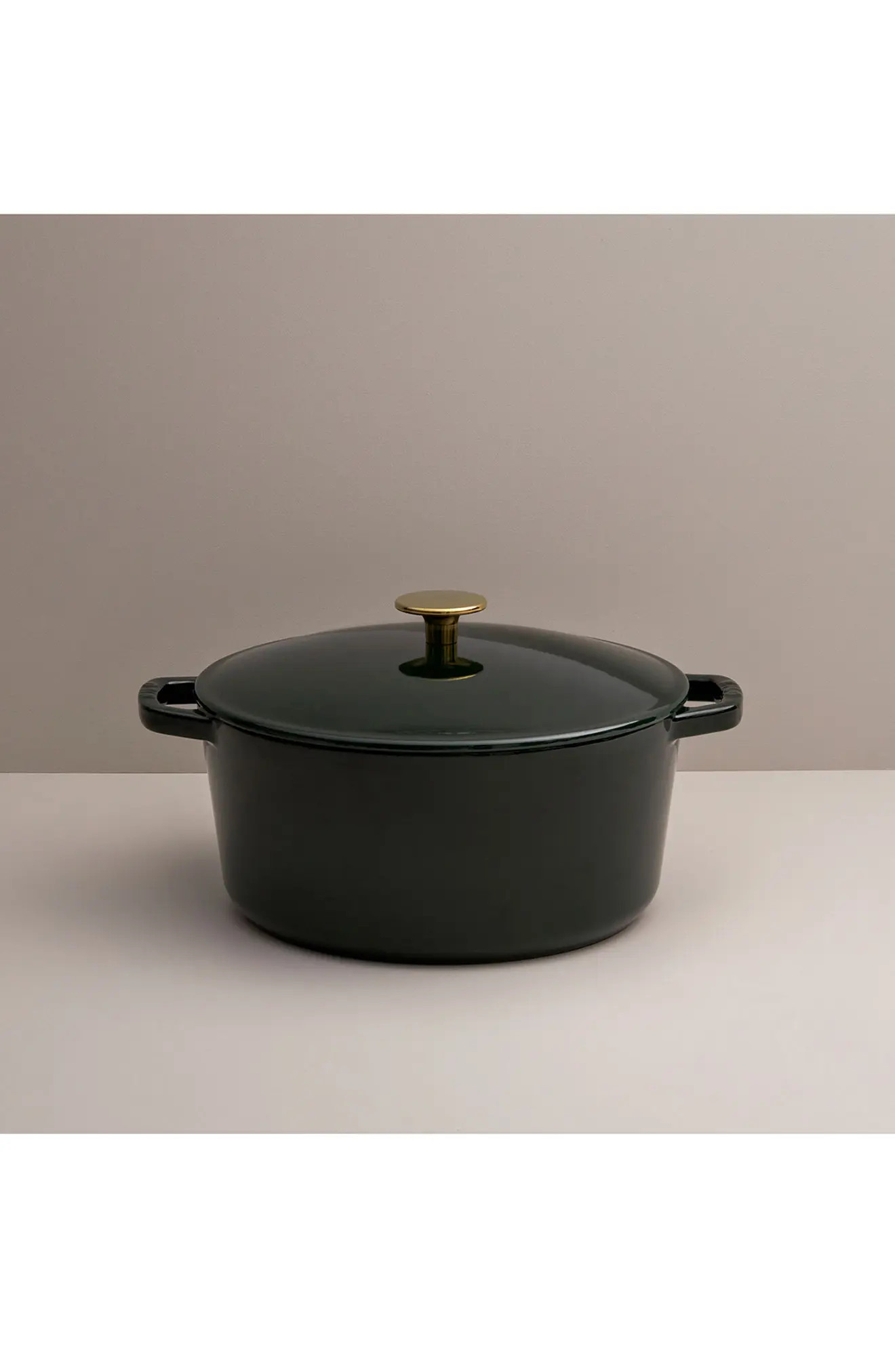 KANA Classic 5.5-Quart Enameled Cast Iron Dutch Oven in Emerald /Gold at Nordstrom | Nordstrom