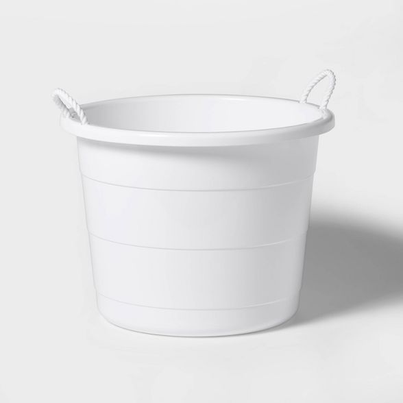 Plastic Storage Tub with Woven White Handles - Pillowfort™ | Target