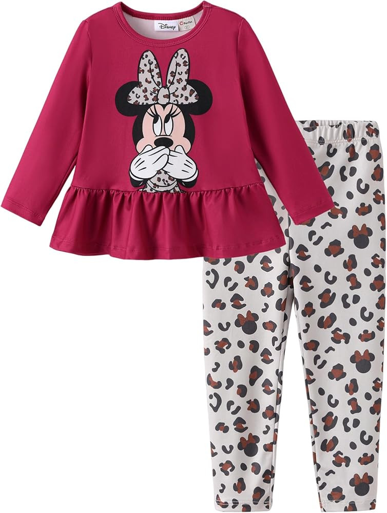 Disney Minnie Mouse Frozen Princess Marvel Toddler Girls Clothes Long Sleeve Sweatshirt + Legging... | Amazon (US)