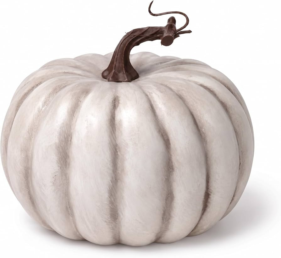 6.5 Inch White Artificial Foam Pumpkins for Fall Home Decorations | Amazon (US)