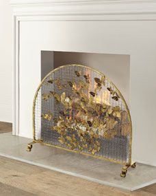 Arched Butterfly Fire Screen | Horchow