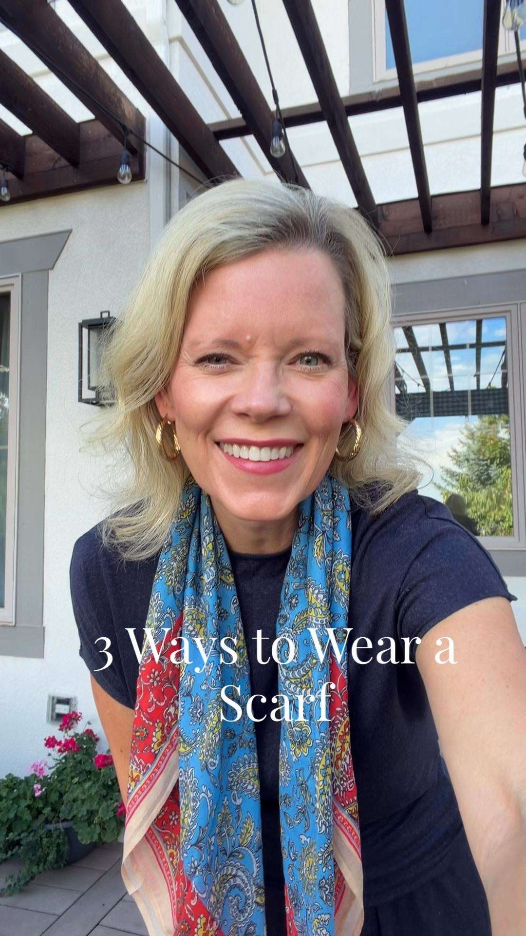 I have always loved scarves and it’s so fun to see them everywhere right now. Here are three easy ways to incorporate a scarf into your outfit. I love the one I’m wearing, but I am tagging a bunch of different colors and patterns that are so beautiful! This comfy navy set is perfect for travel, business, casual, workwear, or anytime you want to be super comfortable, but look put together! ￼ I bought my regular size but if you are in between sizes or have a little bit of a tummy, you might want to size up. ￼