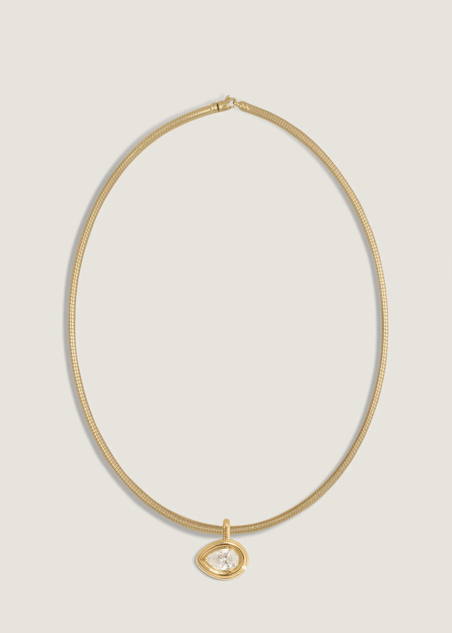 Colette Pendant Pear Diamond Necklace | Kinn Studio