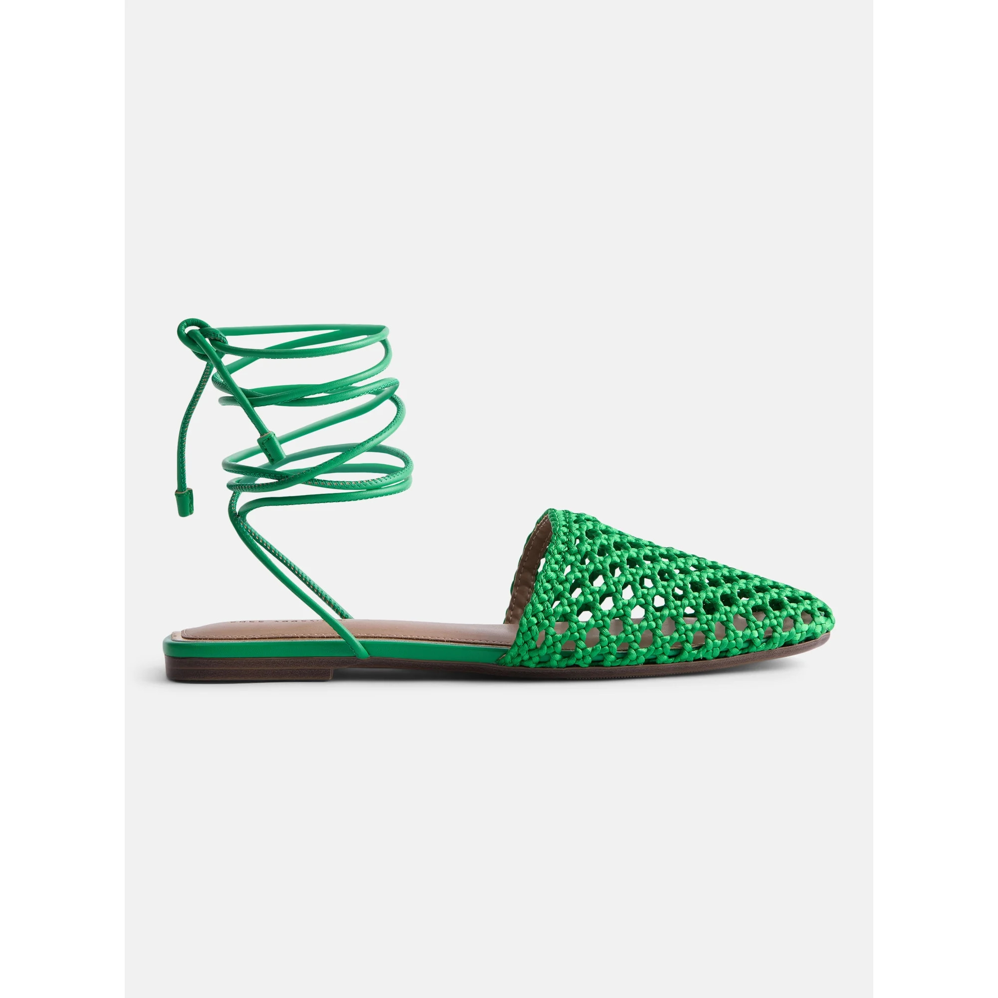Free Assembly Women's Woven Wrap Slide Flats | Walmart (US)