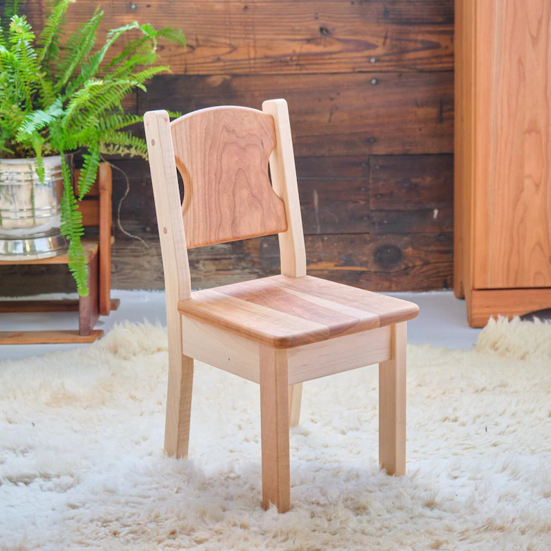 Toddler Table and 2 Chair Set, Cherry and Maple, And/or Additional Chairs - 23 X 23 X 19 Inches -... | Etsy (US)