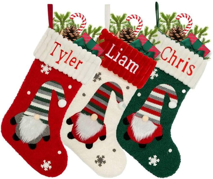 Personalized Christmas Stocking，Custom Name Faceless Stocking Christmas, 18” Large Cute Xmas ... | Amazon (CA)