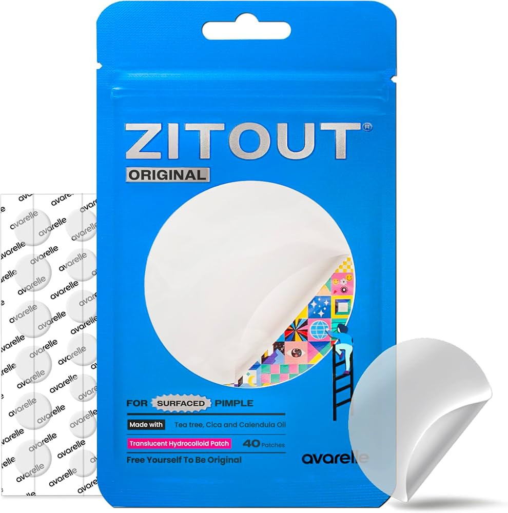 AVARELLE Pimple Patches for Face | ZITOUT Acne Patches For Face (40 COUNT) | Hydrocolloid FSA HSA... | Amazon (US)