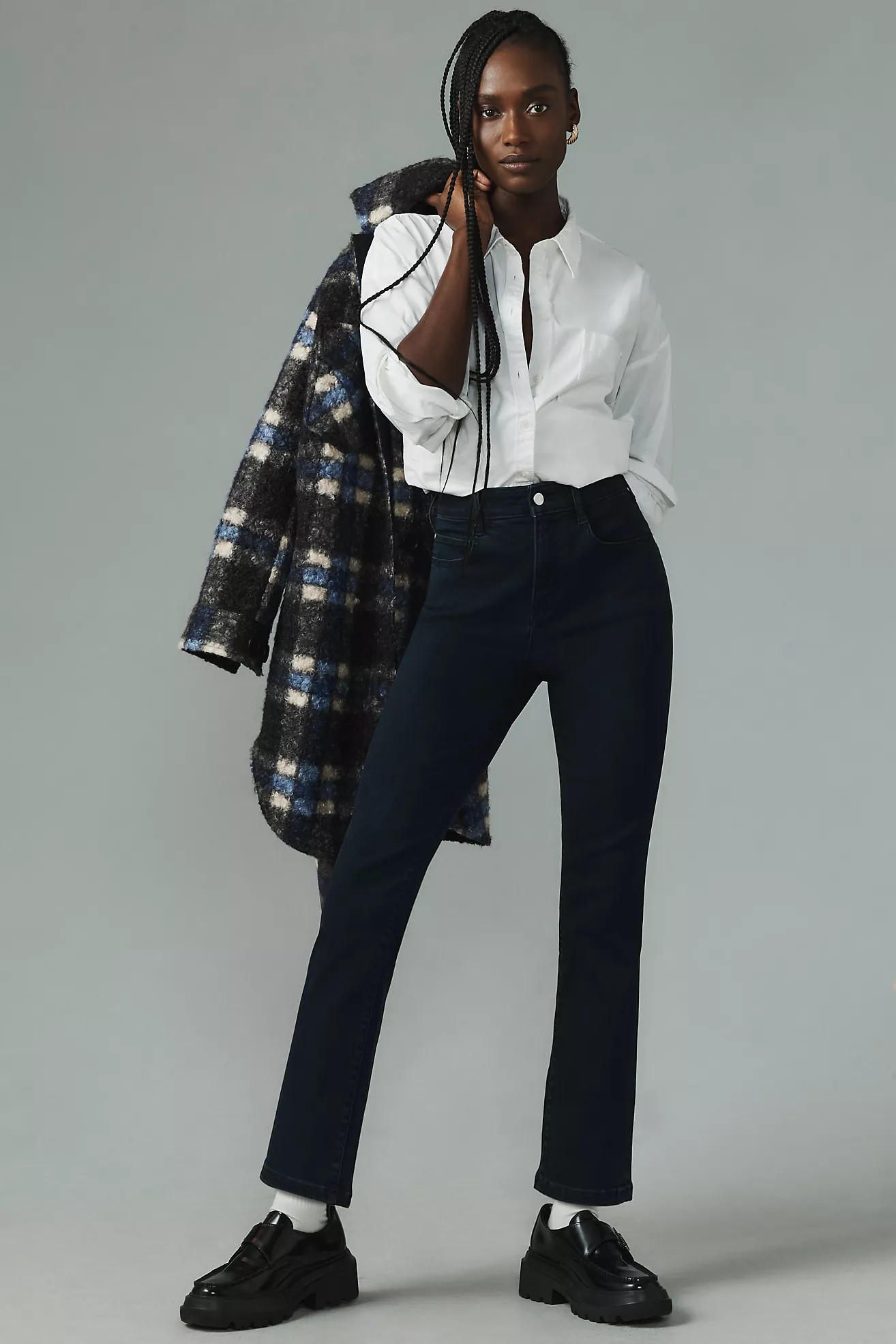 Pilcro Slim Tuck High-Rise Straight-Leg Jeans | Anthropologie (US)