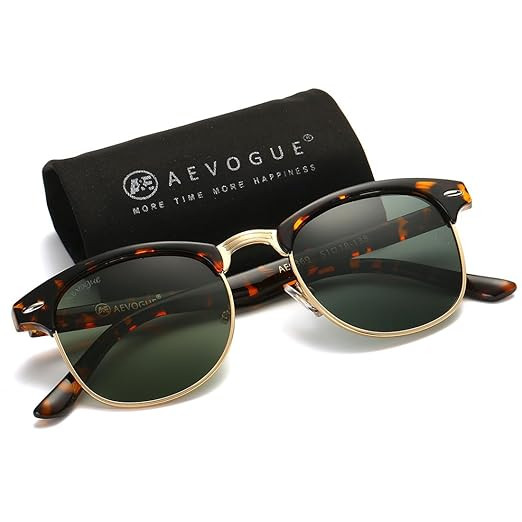 AEVOGUE Polarized Sunglasses Semi-Rimless Frame Brand Designer Classic AE0369 | Amazon (US)