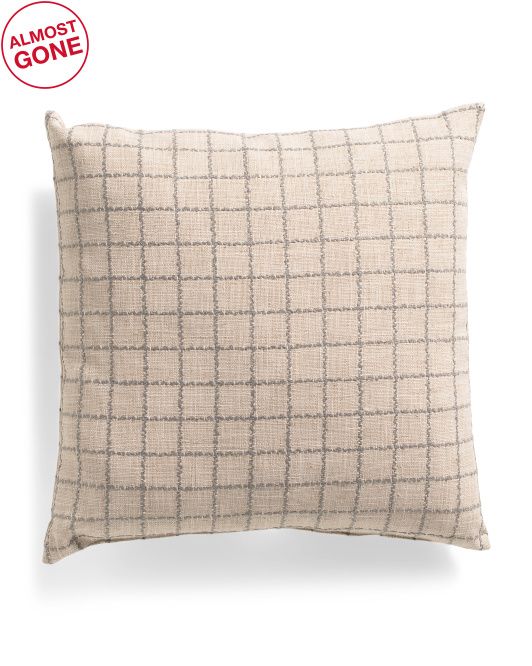 Made In Usa 22x22 Checkered Pillow | TJ Maxx