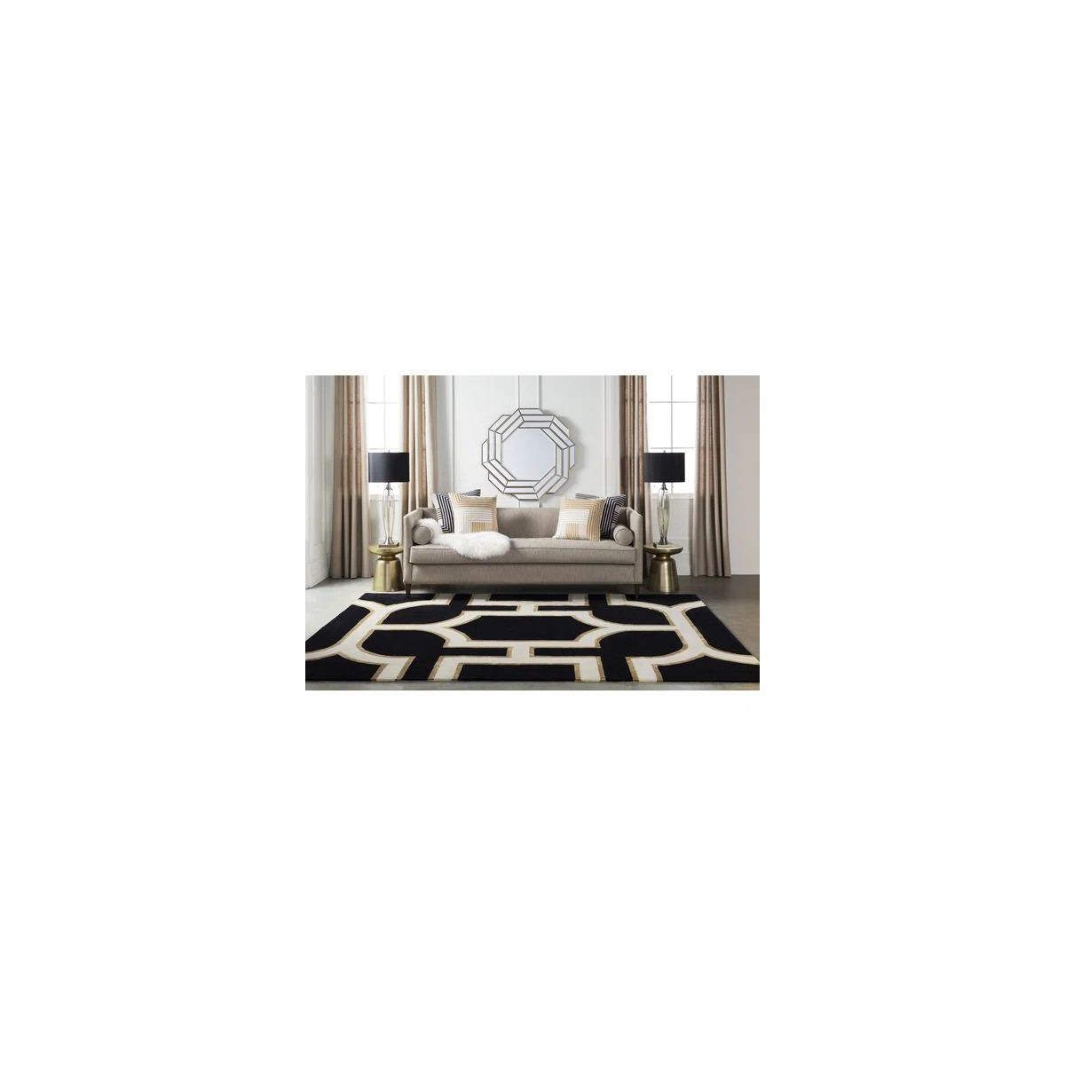 Ouellette Hand Tufted Tencel Abstract Indoor Rug | Wayfair North America