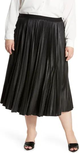 Halogen® Pleated Faux Leather Skirt | Nordstrom | Nordstrom