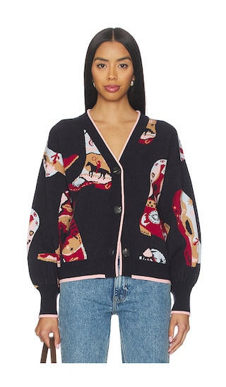 Navy Cowboy Boots Cardigan in Navy | Revolve Clothing (Global)