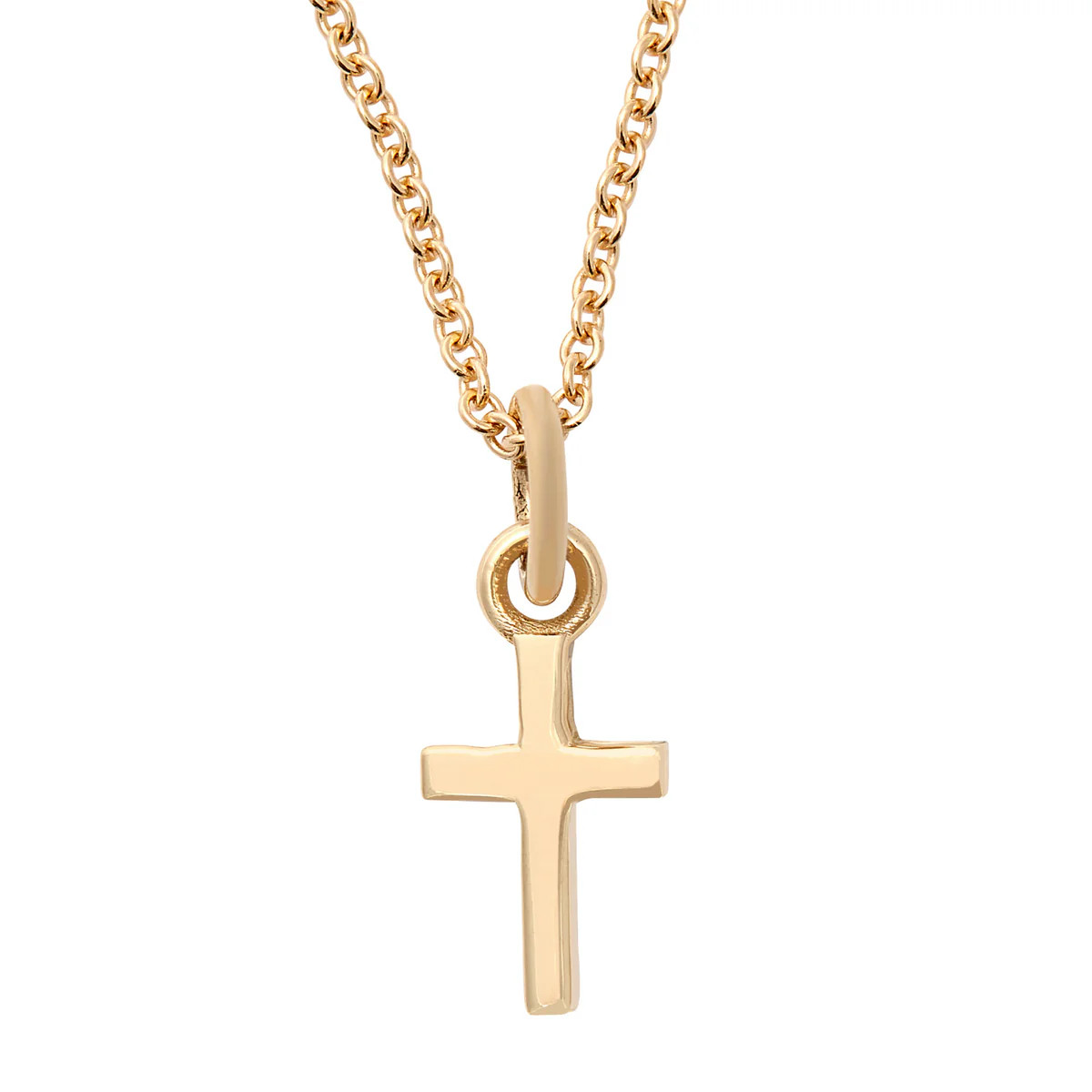 Gold Cross Necklace | Tiny Tags