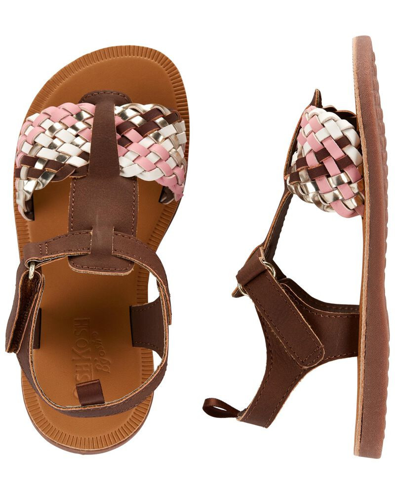 Gold Braided T-strap Sandals | Carter's