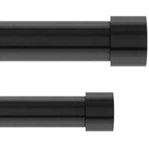Ivilon Drapery Window Curtain Rod - End Cap Style Design 1 Inch Pole. 72 to 144 Inch Color Black | Amazon (US)