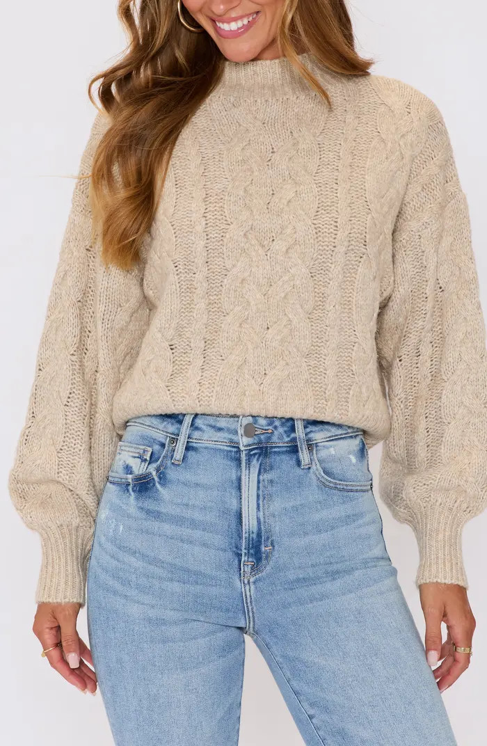 VICI Collection Dreamer Cable Stitch Mock Neck Sweater | Nordstrom | Nordstrom