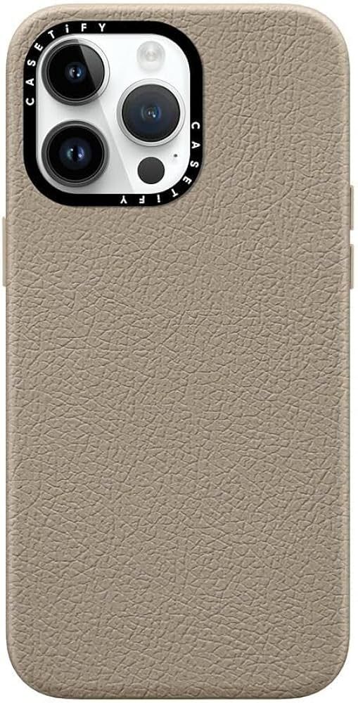 CASETiFY Leather Case for iPhone 15 Pro Max [Textured / 4.9ft Drop Protection/Compatible with Mag... | Amazon (US)