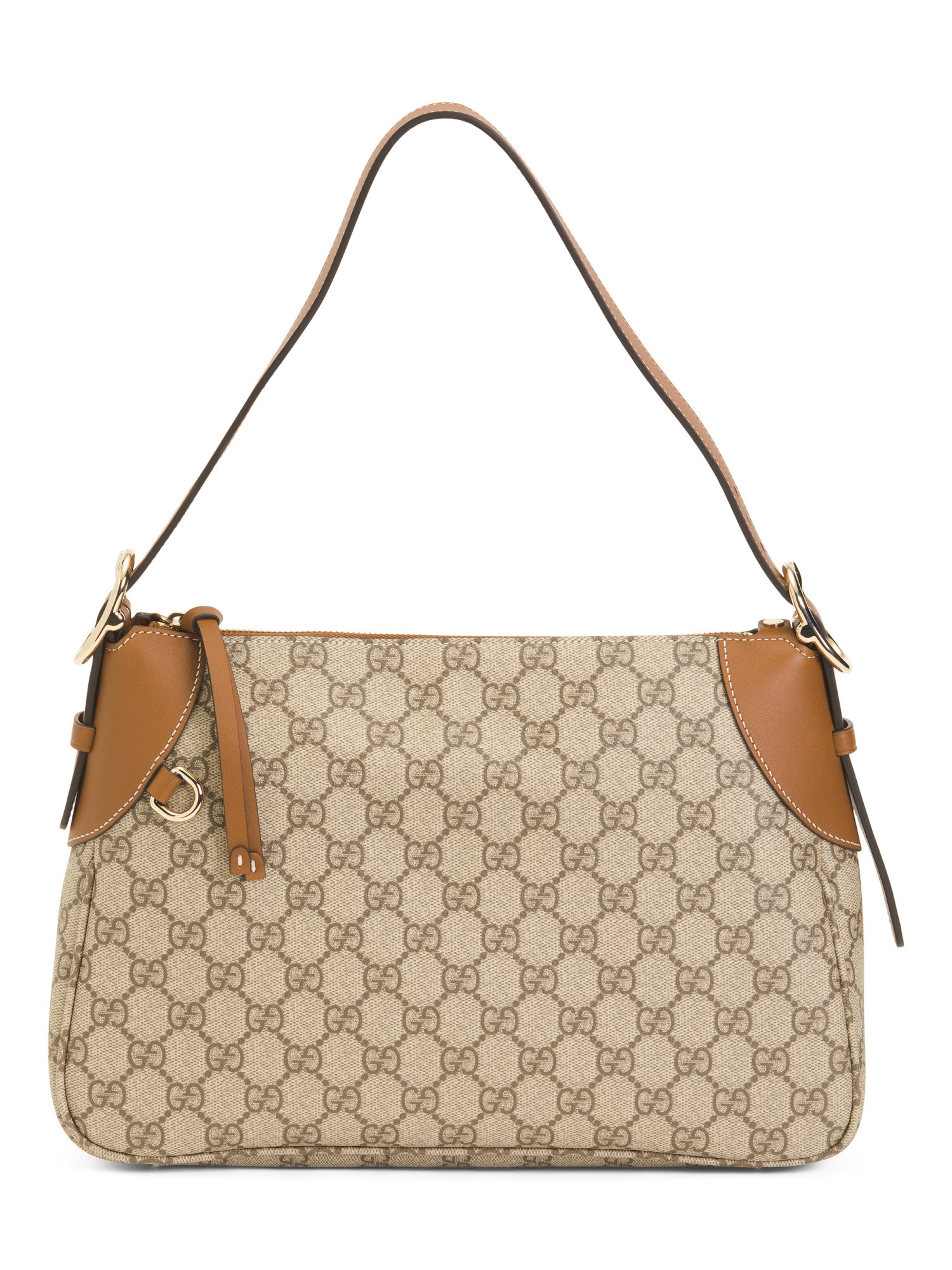 Made In Italy Supreme Canvas G G Emblem Medium Shoulder Bag | TJ Maxx