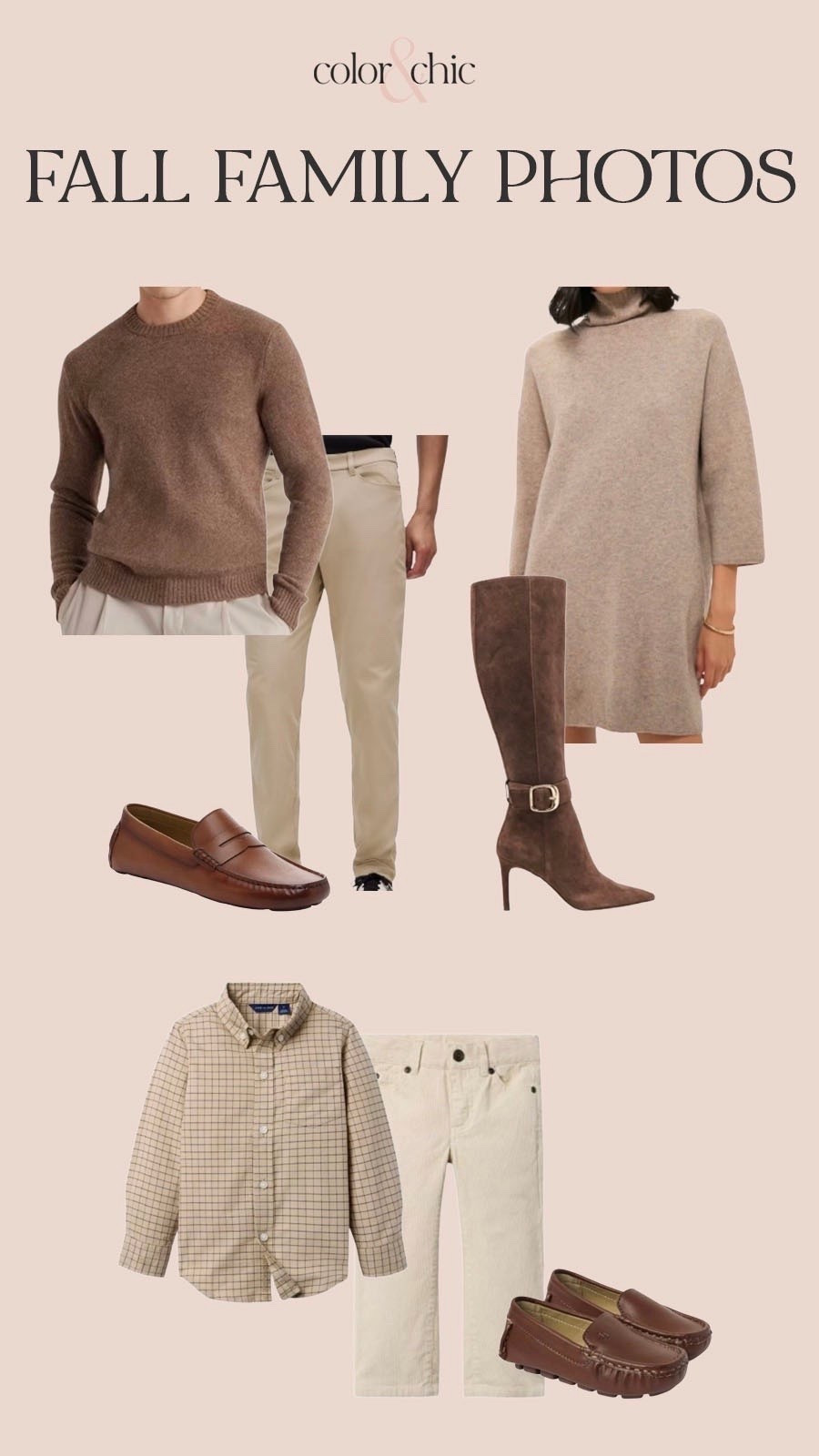 Fall family photos outfits that I love! The tan and brown is so classic for the season and easy to coordinate  

#LTKStyleTip #LTKSeasonal