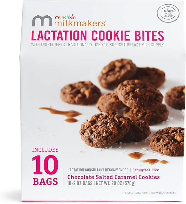 Munchkin Milkmakers Lactation Cookie Bites, Chocolate Salted Caramel, 10 Ct | Amazon (US)