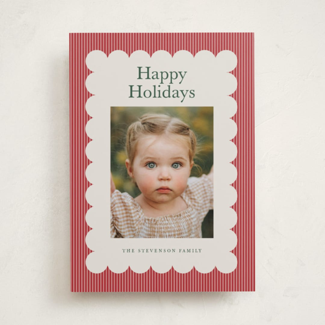 "Charm" - Customizable Holiday Photo Cards in Red by Nicoletta Savod. | Minted