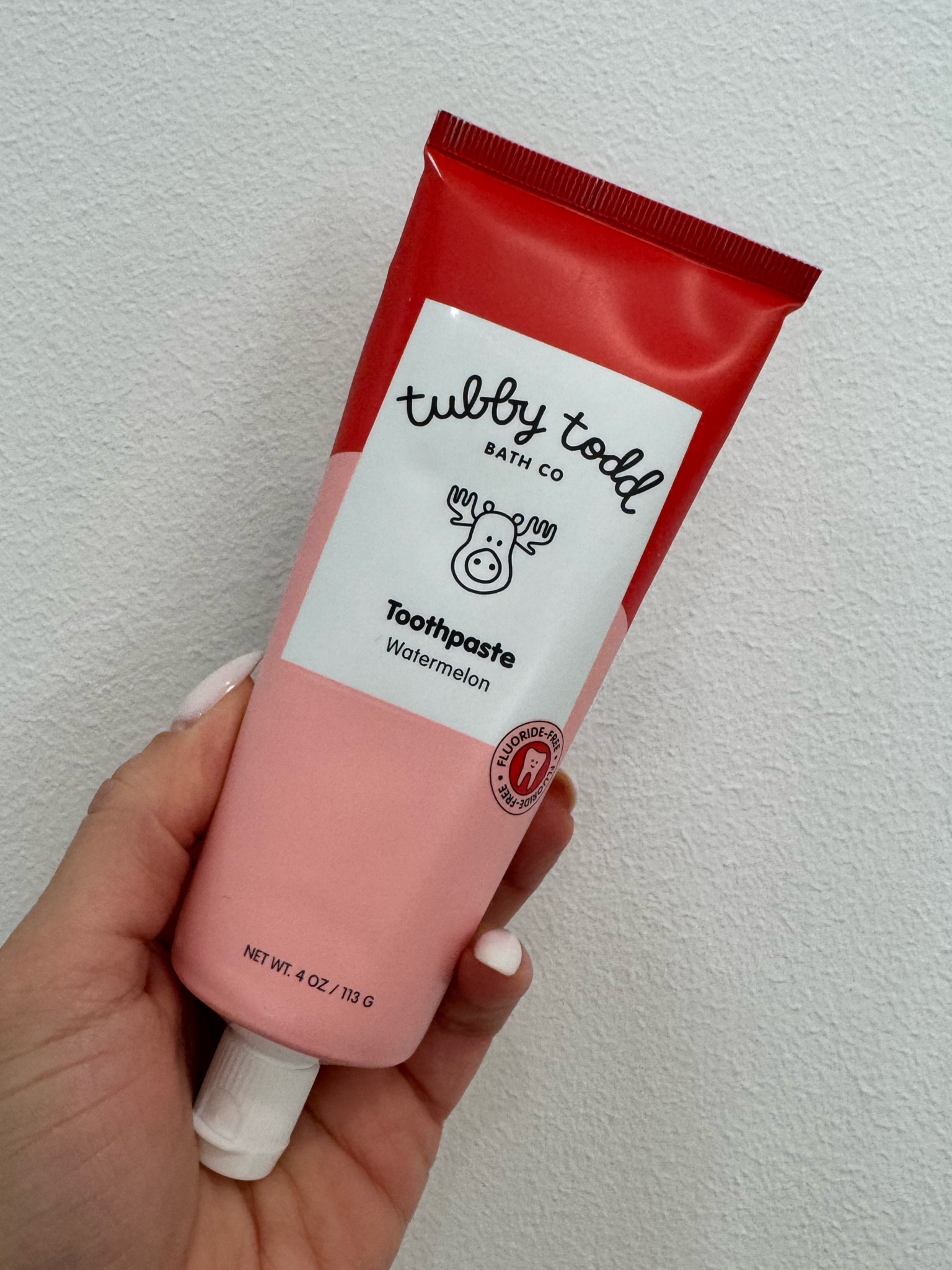 you should start brushing your baby’s teeth as soon as they pop up! here’s a clean tooth paste I use on Jack