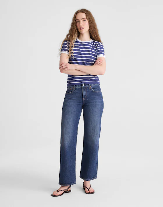 The Perfect Crewneck Baby Tee in Allday Jersey | Madewell