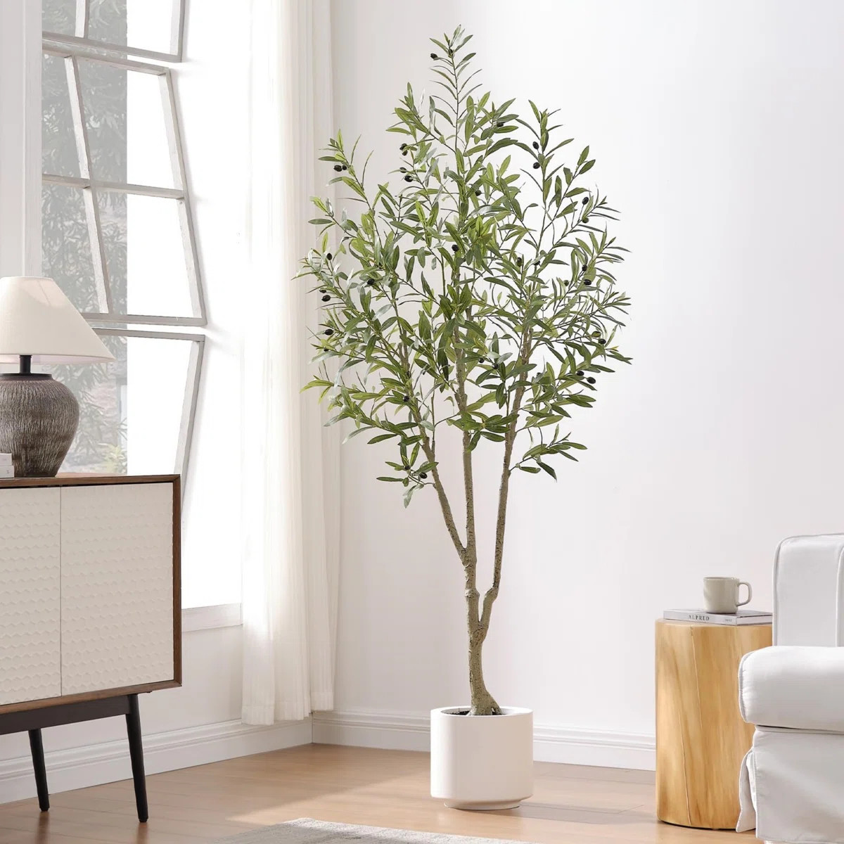 Andromache 180cm Faux Olive Tree Tree in Pot | Wayfair UK