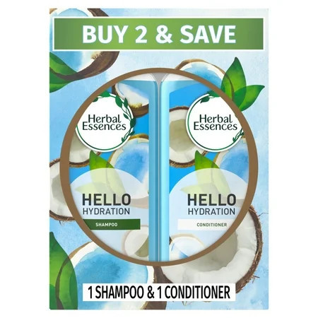 Herbal Essences Hello Hydration Shampoo & Conditioner Bundle Pack, for All Hair Types, 23.4 fl oz | Walmart (US)