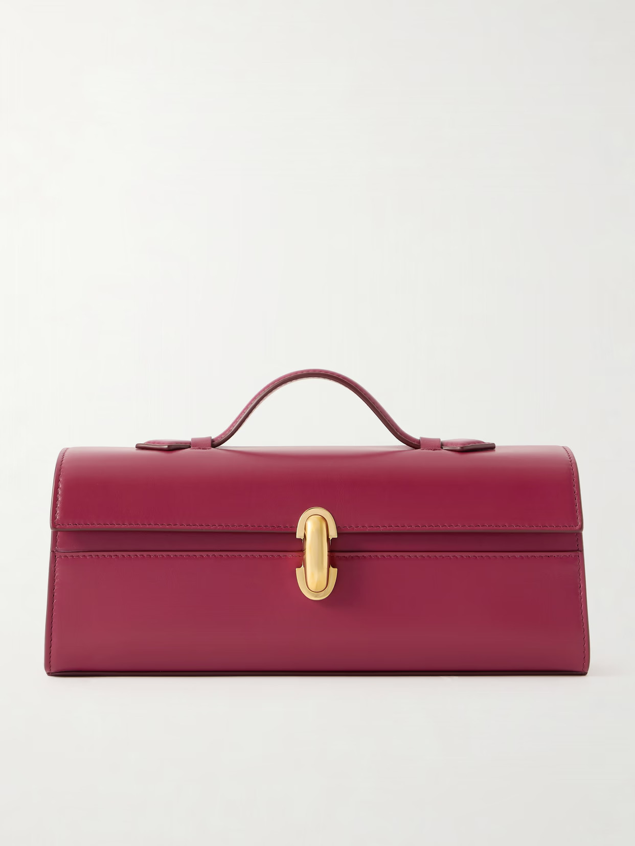 Savette - Slim Symmetry Leather Tote - Purple | NET-A-PORTER (US)