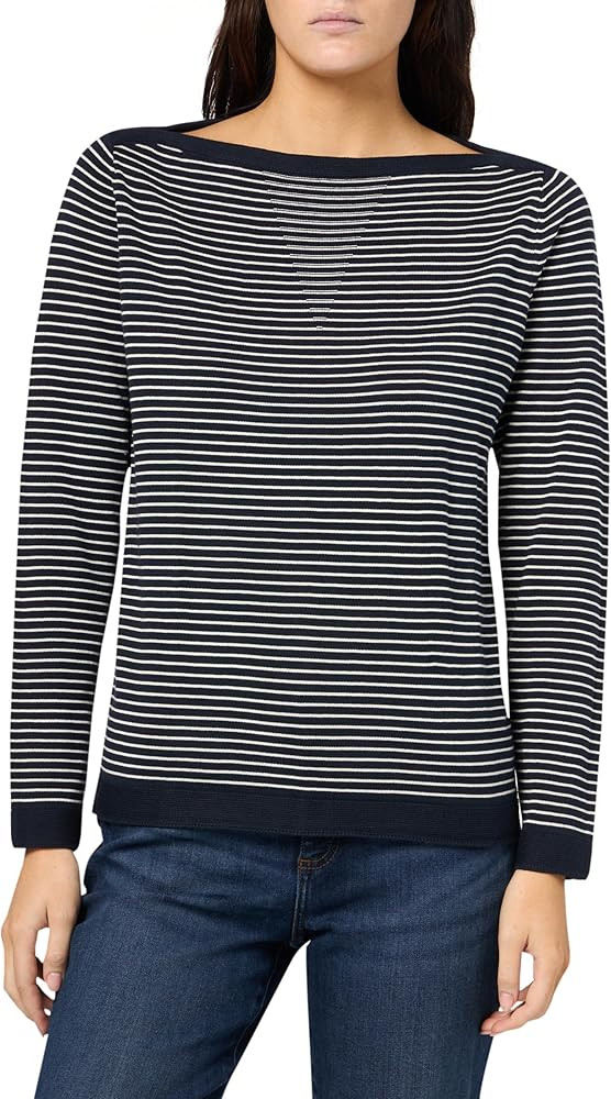 Nautica Women's Mariner Stripe Pullover Boatneck Long Sleeve | Amazon (US)