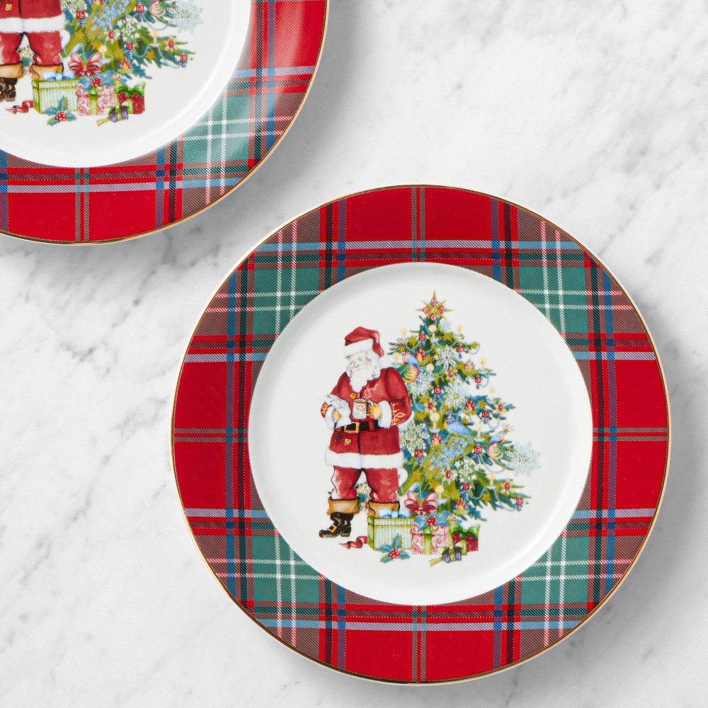 Red Tartan Salad Plates | Williams-Sonoma