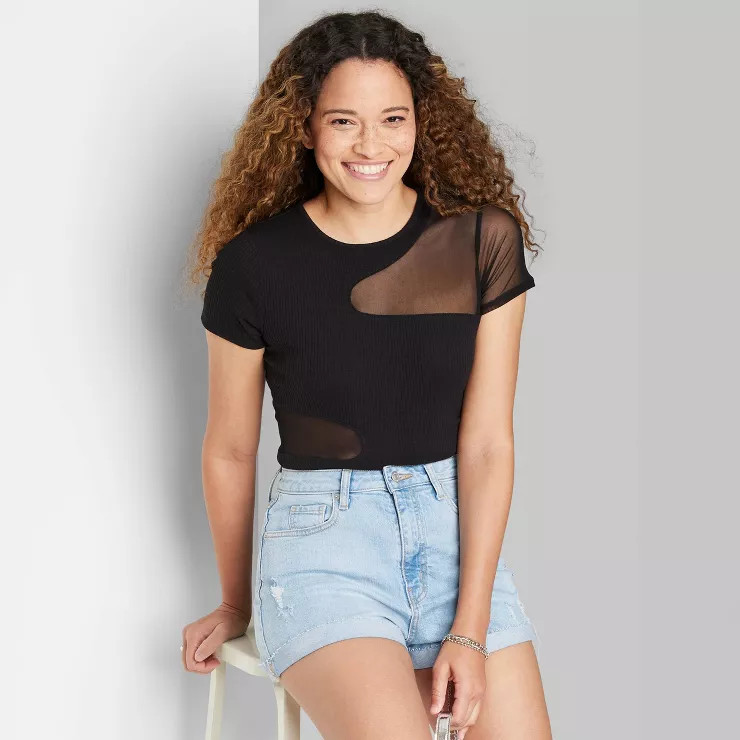 Women's Super-High Rise Curvy Rolled Cuff Jean Shorts - Wild Fable™ | Target