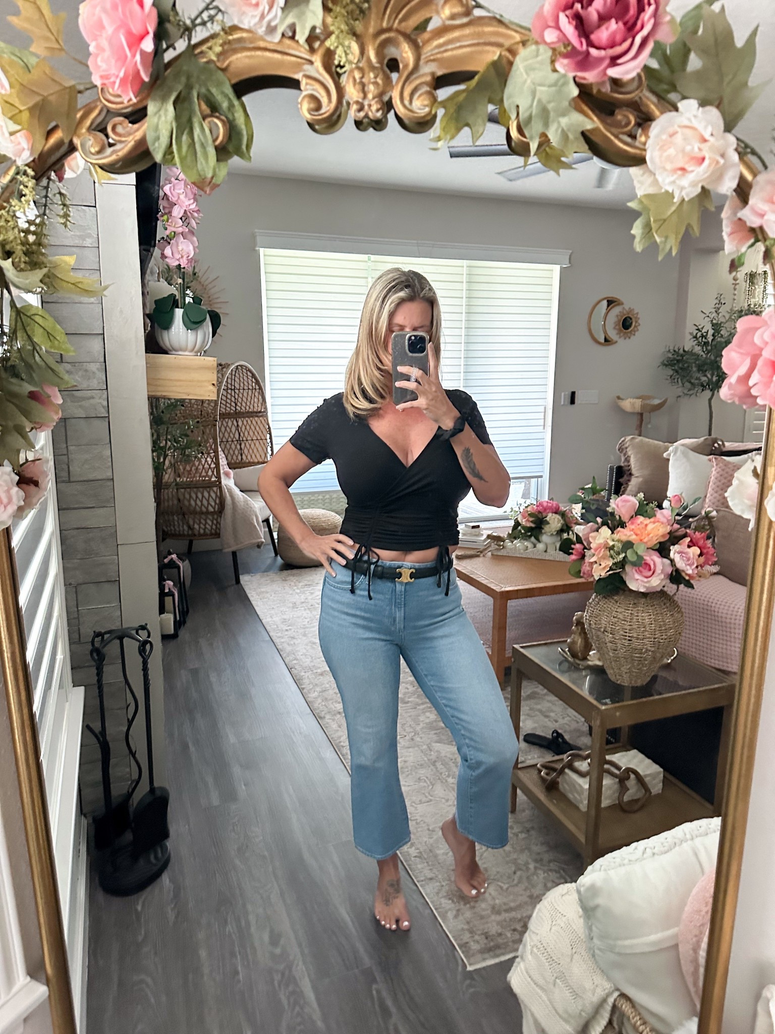 These jeans are so comfy don’t have a ton of stretch like a lot of the lighter denim I have tried. For me it’s Joes, Levi’s and Good American lately love lucky brand also. Abercrombie jeans don’t look good on me make me look boxy. This top was Walmart 4-5 years ago love it. Glad it fit me again when I lost weight 

#LTKOver40 #LTKStyleTip #LTKFestival