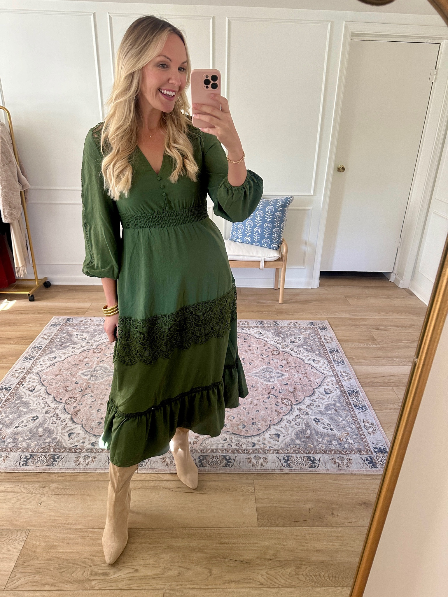 Fall occasion dress - loving the lace details - fall family photos outfit - work wear - wearing a med 

#LTKWorkwear #LTKSeasonal #LTKMidsize