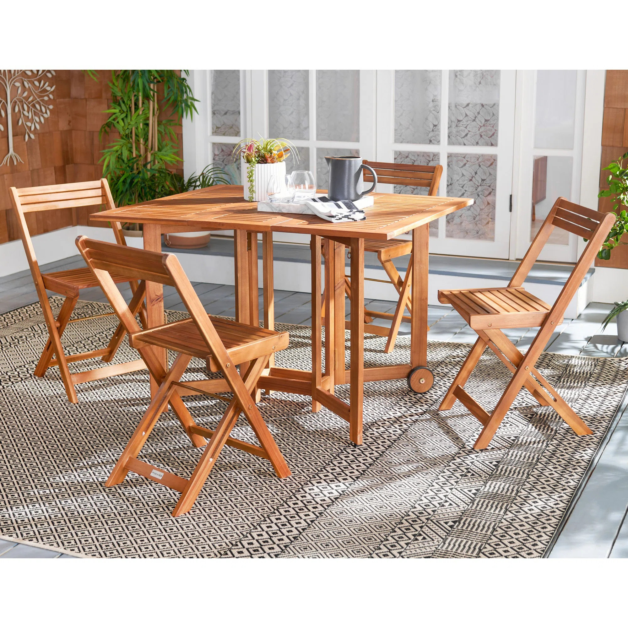 Highland Dunes Laoise Gardens Rectangular 4-Person 43.3" Long Dining Set & Reviews | Wayfair | Wayfair North America