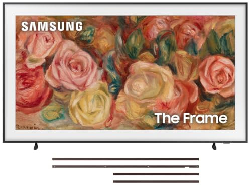 Samsung QN55LS03DAFXZA 55 Inch The Frame 4K Smart Quantum HDR TV with a Samsung VG-SCFA55BWB 55 Inch The Frame Customizable Bezel - Modern Brown (2024) | Amazon (US)