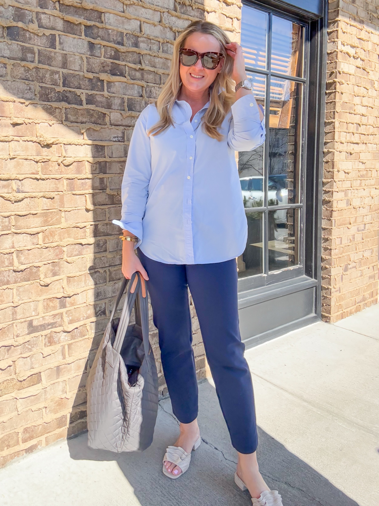 Today’s OOTD includes this target to and loft pants! I’ve worn this button down more than any other blouse in my closet this year. 

Spring outfits, spring sandals, summer sandals, work outfits, workwear, work wear, preppy outfits, cute outfits, target fashion, target shoes, women’s shoes, women’s sandals, fashion blogger

#LTKFindsUnder50 #LTKOver40 #LTKWorkwear