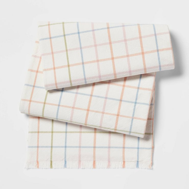 72" x 14" Cotton Plaid Table Runner - Threshold™ | Target