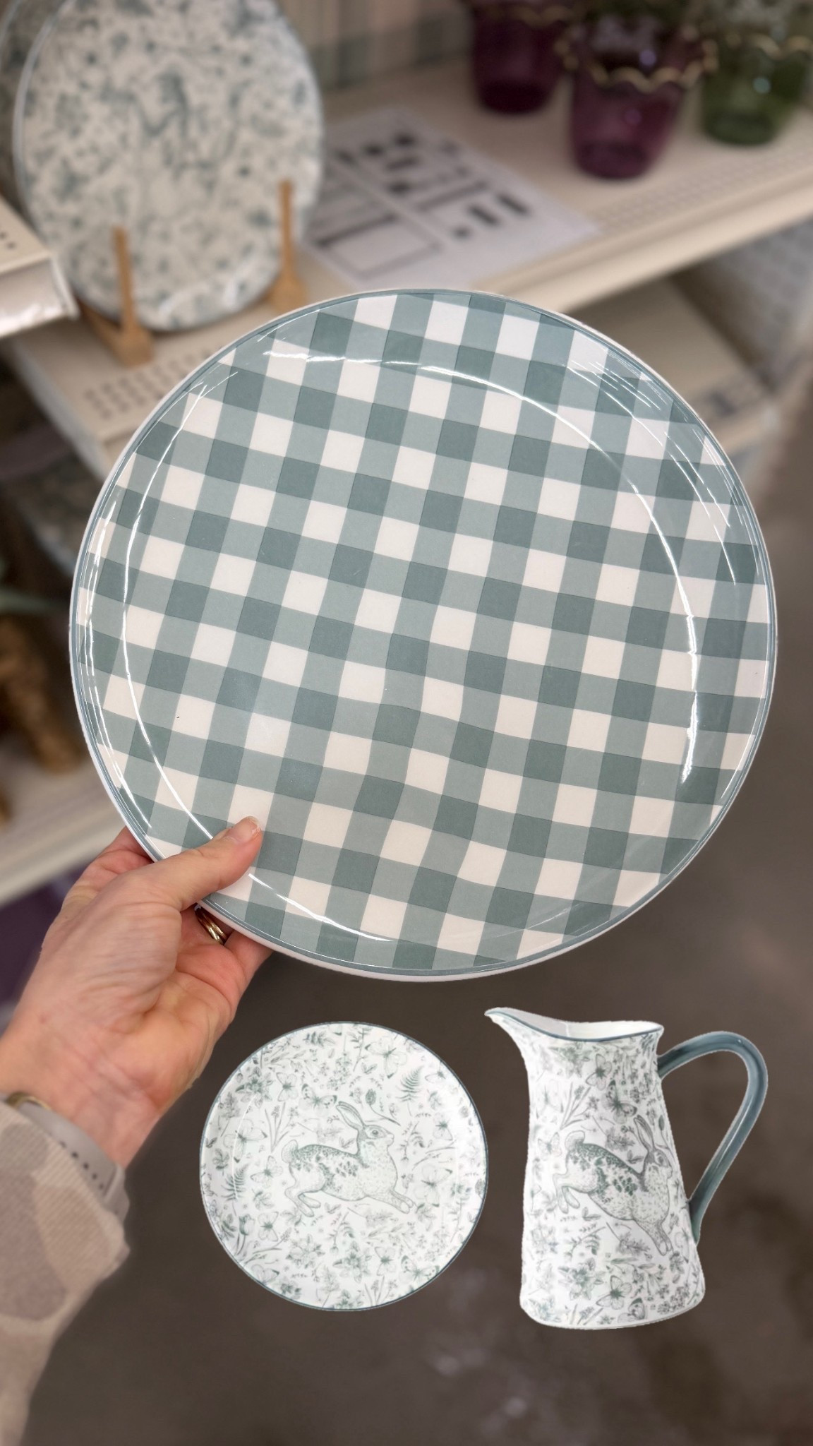 Obsessed with this gingham dinnerware, 40% off! Perfect for all summer long! The bunny plate and matching pitcher are cute too!

#LTKHome #LTKSeasonal #LTKSaleAlert