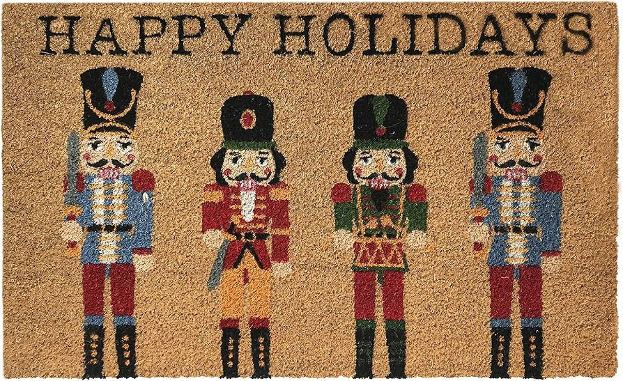 Elrene Home Fashions Farmhouse Living Coir Outdoor Doormat, Natural Entry Mat, Front Door Decor, ... | Amazon (US)