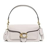 COACH Polished Pebble Leather Tabby Shoulder Bag 26, Chalk, One Size | Amazon (US)