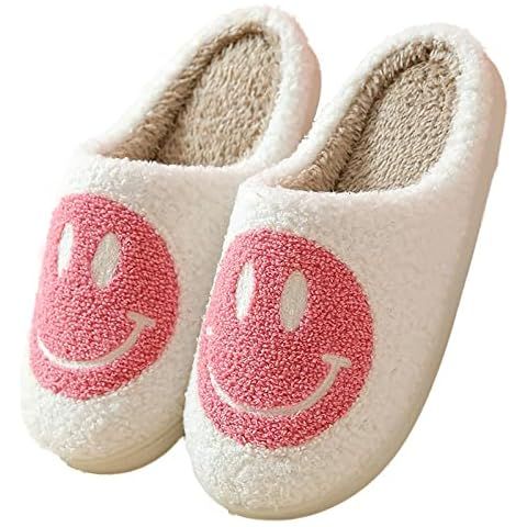 Amazon.com | Retro Smiley Face Slippers, Comfort Indoor Outdoor Cozy Trendy Slip-on Slipper, Comf... | Amazon (US)