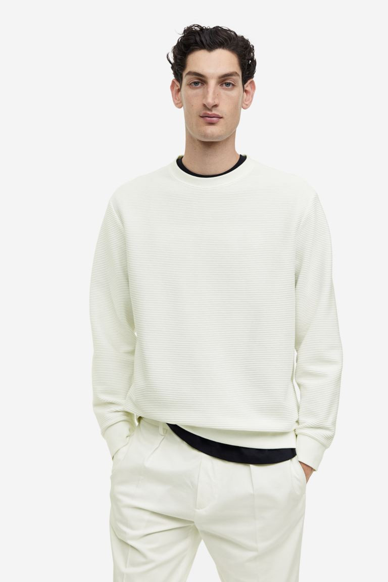 Regular Fit Ribbed Sweatshirt | H&M (US + CA)