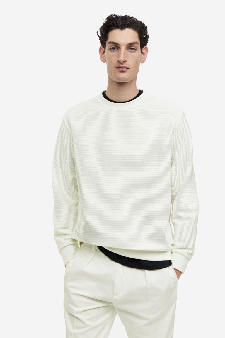 Regular Fit Ribbed sweatshirt | H&M (UK, MY, IN, SG, PH, TW, HK)