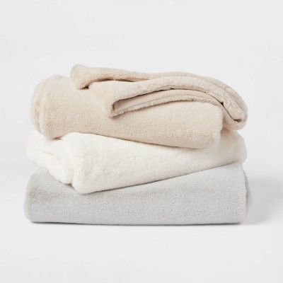 Faux Rabbit Fur Throw Blanket - Threshold™ | Target