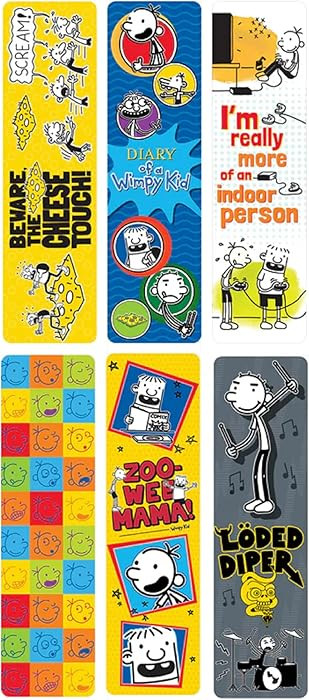 Raymond Geddes Diary of a Wimpy Kid Bookmarks – Pack of 36 – Colorful Reading Bookmarks Featu... | Amazon (US)