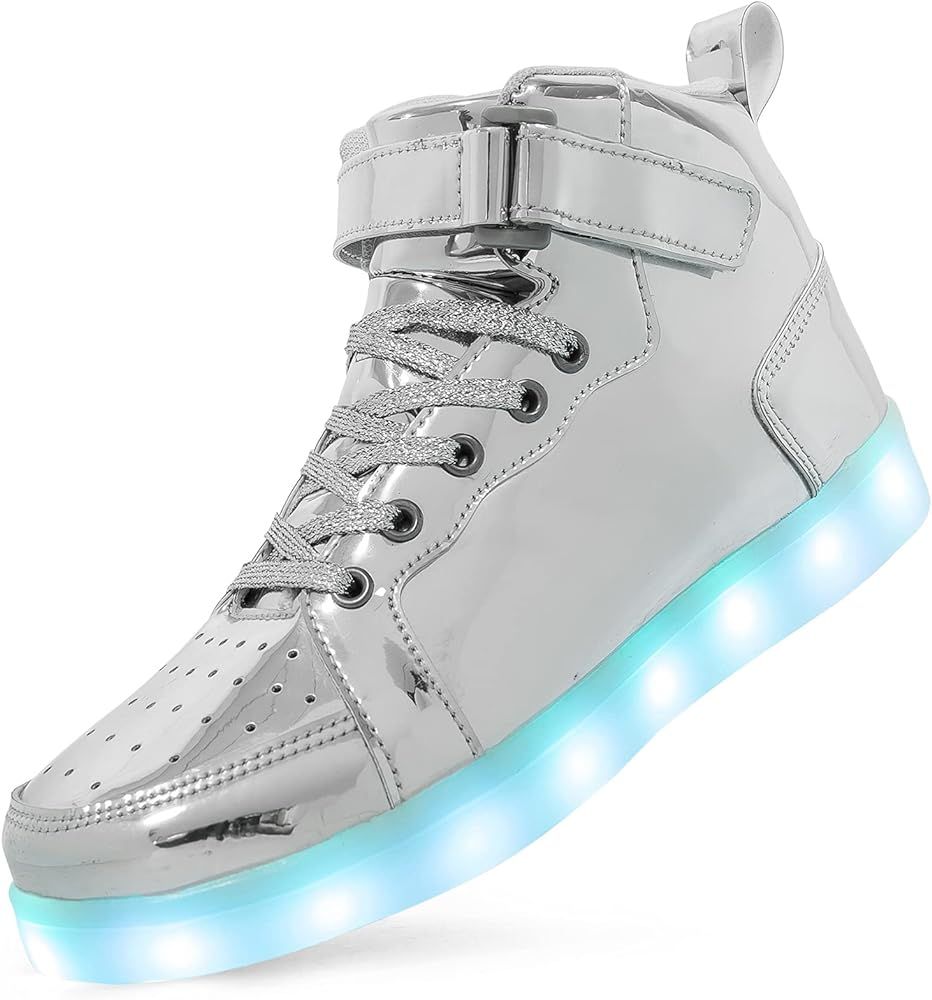 LED Light Up Shoes Unisex High top Sneakers Flashing Shoes for Women Men Teens with USB Charging ... | Amazon (US)