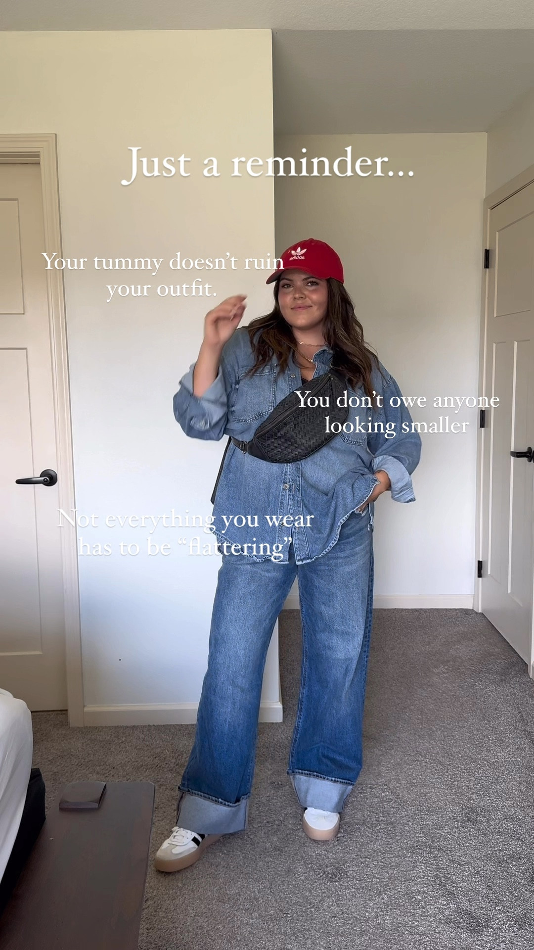 Oversized, tight, from last year, not “trendy” anymore… 

The most amazing outfits are stunning because your confidence shines through! 

Comment LOVE For info on this denim on denim outfit 🤍

Save for midsize fall outfit Inspo (I’m obsessed with these wide leg cuffed jeans from @americaneagle they’re so comfy 🤩)

#midsize #midsizestyle #midsizefashion #size12 #size14 #falloutfit #fallootd #denimstyle #denimondenim #fall2024 #momstyle #momoutfit #jeans fall outfit, mom outfit, Midsize fall 2024, casual outfit idea, denim on denim 

#LTKStyleTip #LTKFindsUnder50 #LTKMidsize